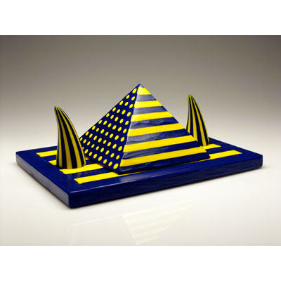 Yellow & Blue Pyramid with Horns